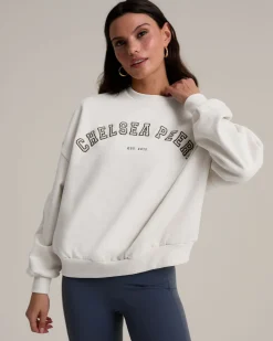 Organic Cotton Embroidered Logo Sweatshirt - Cream
