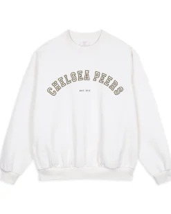 Organic Cotton Embroidered Logo Sweatshirt - Cream