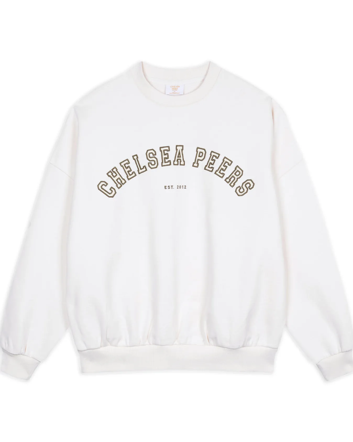 Organic Cotton Embroidered Logo Sweatshirt - Cream