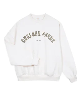 Organic Cotton Embroidered Logo Sweatshirt - Cream