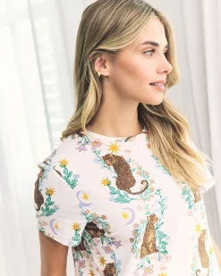 Organic Cotton Floral Leopard Print Short Pyjama Set