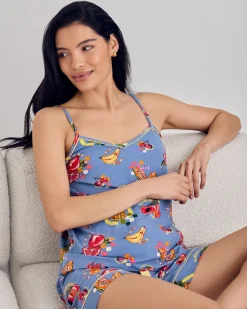 Organic Cotton Fruit Party Print Cami Short Pyjama Set