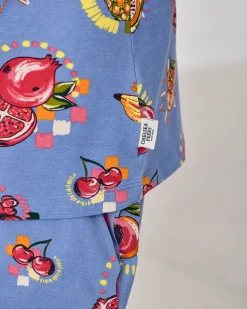 Organic Cotton Fruit Party Print Cami Short Pyjama Set