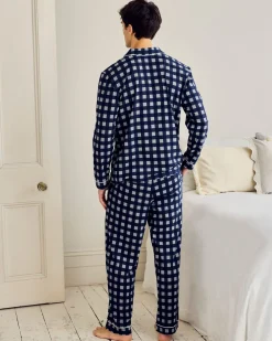 Organic Cotton Kiss the Chef Check Long Pyjama Set