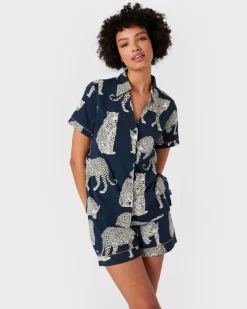 Organic Cotton Leopard Print Short Pyjama Set