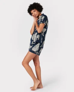 Organic Cotton Leopard Print Short Pyjama Set