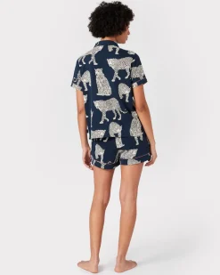 Organic Cotton Leopard Print Short Pyjama Set