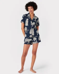 Organic Cotton Leopard Print Short Pyjama Set