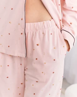 Organic Cotton Mini Mushroom Print Long Pyjama Set