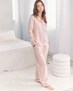 Organic Cotton Mini Mushroom Print Long Pyjama Set