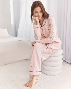 Organic Cotton Mini Mushroom Print Long Pyjama Set