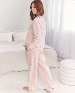 Organic Cotton Mini Mushroom Print Long Pyjama Set