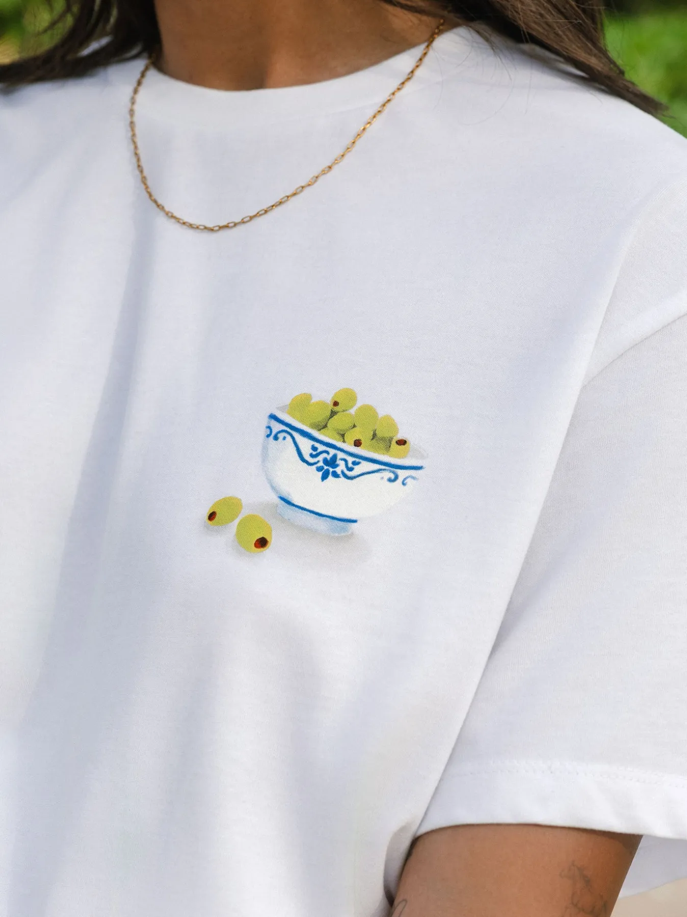 Organic Cotton Olive Print T-Shirt