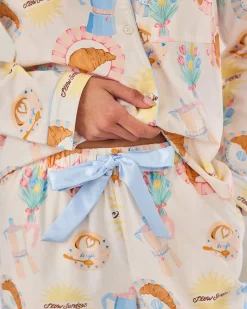 Organic Cotton Poplin Slow Sundays Print Long Pyjama Set