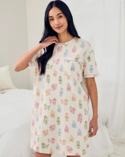 Organic Cotton Rainbow Cockapoo Print Nightshirt
