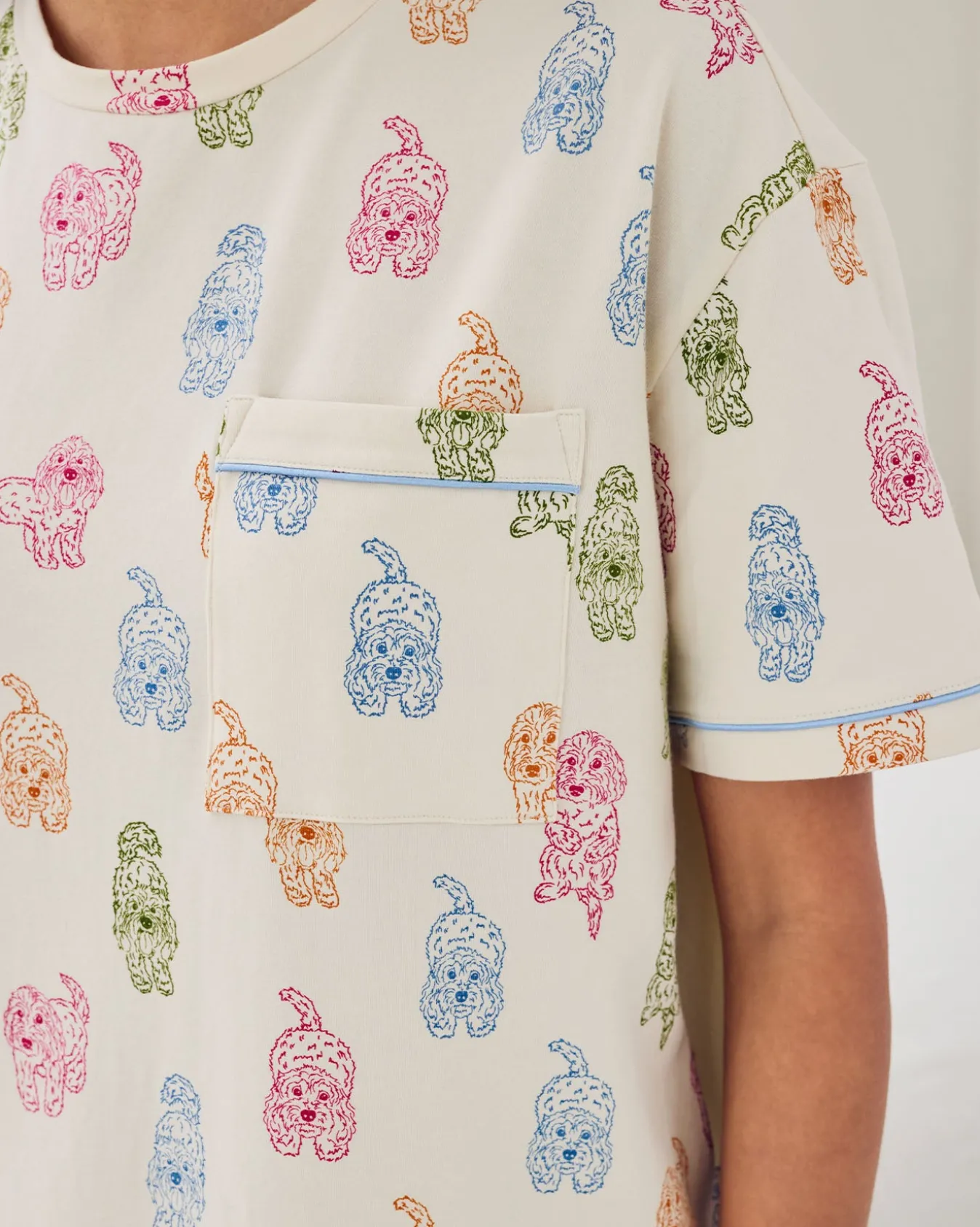 Organic Cotton Rainbow Cockapoo Print Nightshirt