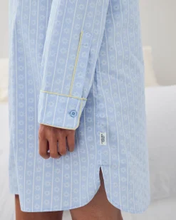 Organic Cotton Soleil Stripe Print Nightshirt