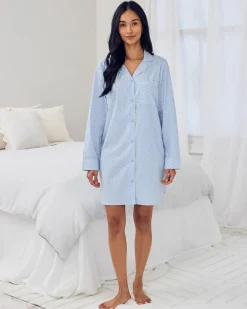Organic Cotton Soleil Stripe Print Nightshirt