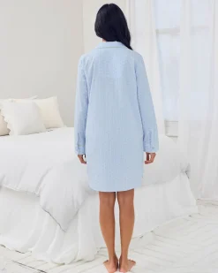 Organic Cotton Soleil Stripe Print Nightshirt