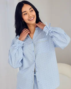 Organic Cotton Soleil Stripe Print Short Pyjama Set
