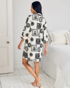 Organic Cotton Stamp & Tile Print Nightshirt