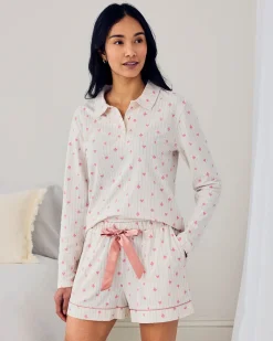 Organic Cotton Suit Stripe Print Short Pyjama Set