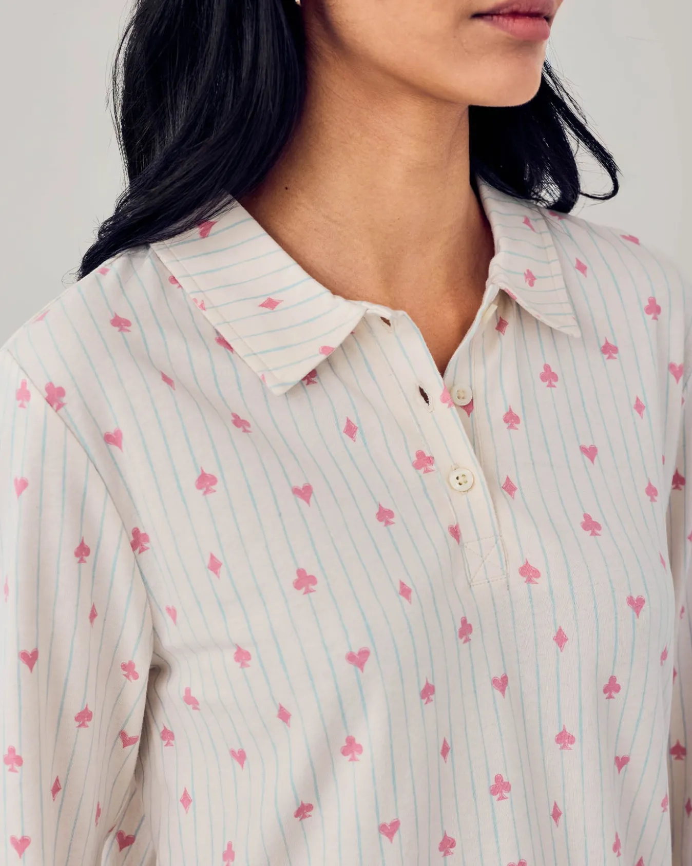 Organic Cotton Suit Stripe Print Short Pyjama Set