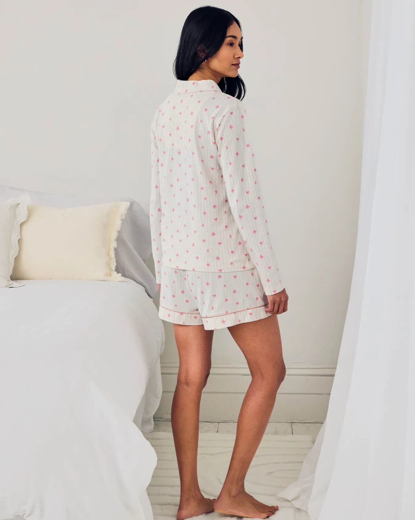 Organic Cotton Suit Stripe Print Short Pyjama Set