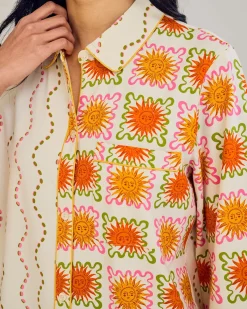 Organic Cotton Sunshine Tile Print Nightshirt