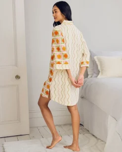 Organic Cotton Sunshine Tile Print Nightshirt