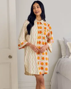 Organic Cotton Sunshine Tile Print Nightshirt
