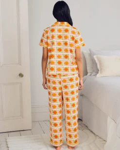 Organic Cotton Sunshine Tile Print Long Pyjama Set