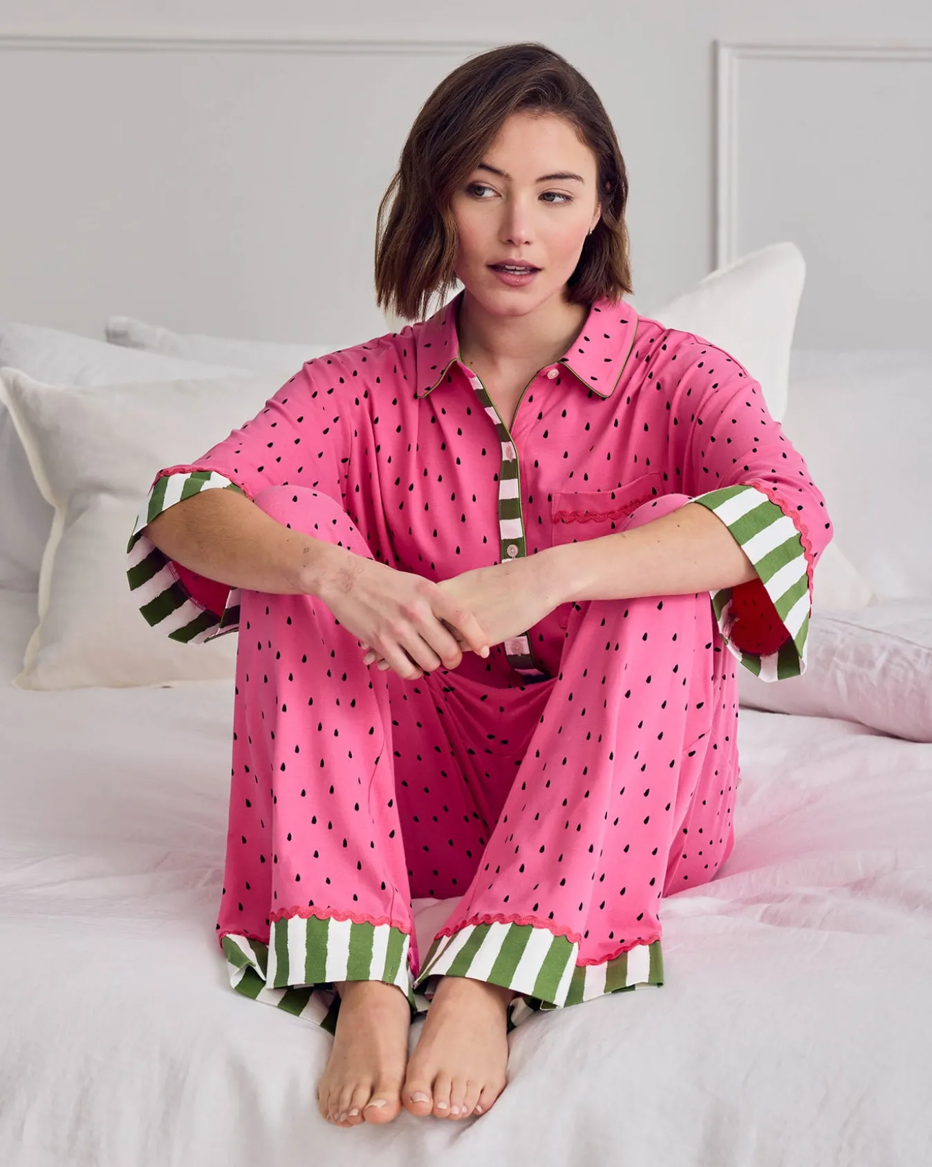 Organic Cotton Watermelon Print Long Pyjama Set