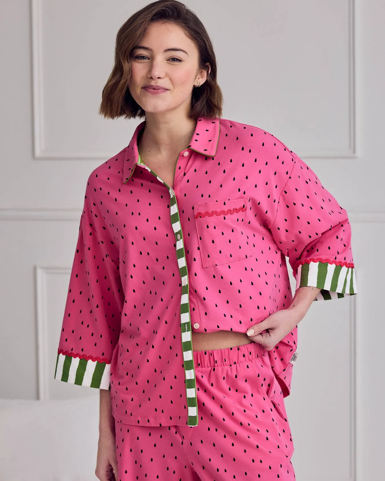 Organic Cotton Watermelon Print Long Pyjama Set
