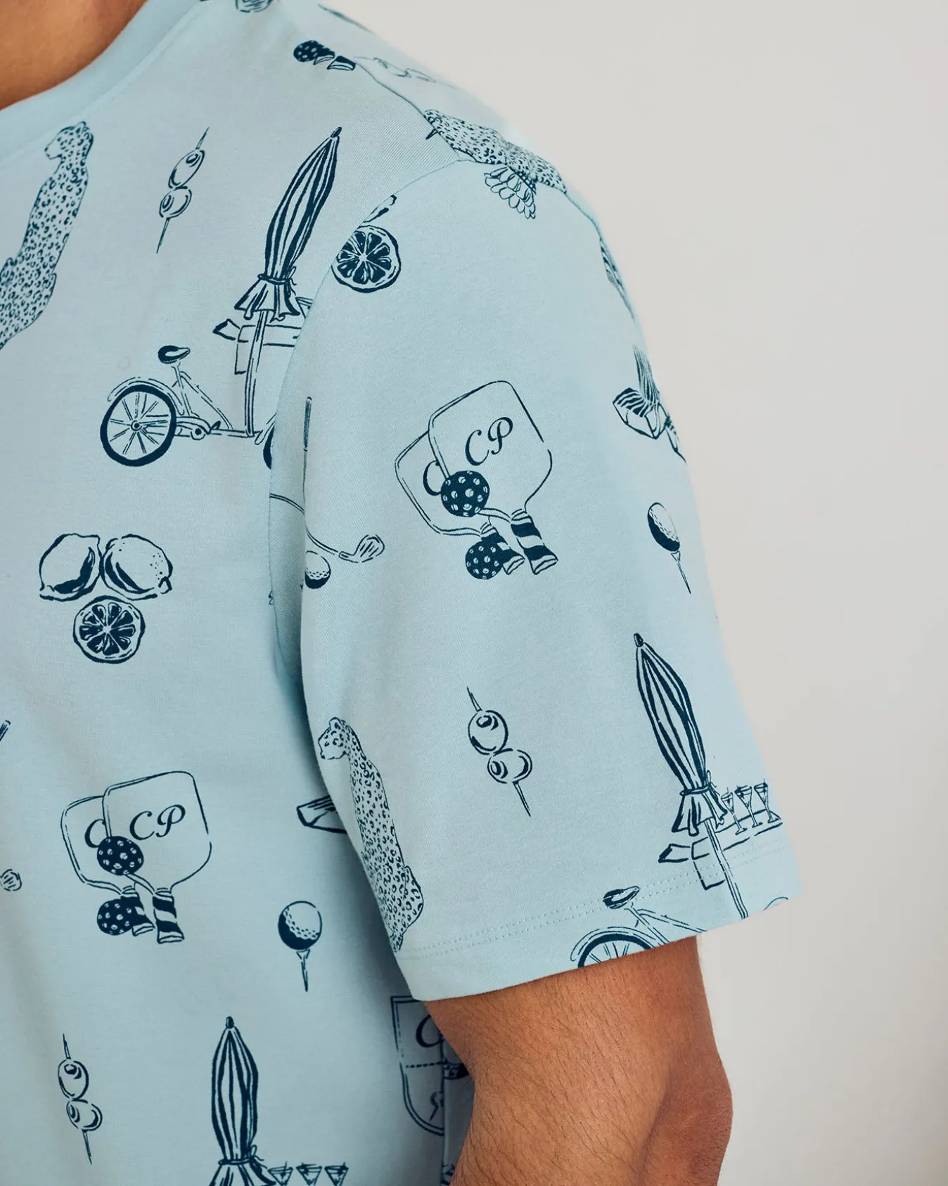 Organic Cotton Weekend Club Print Short Pyjama Set