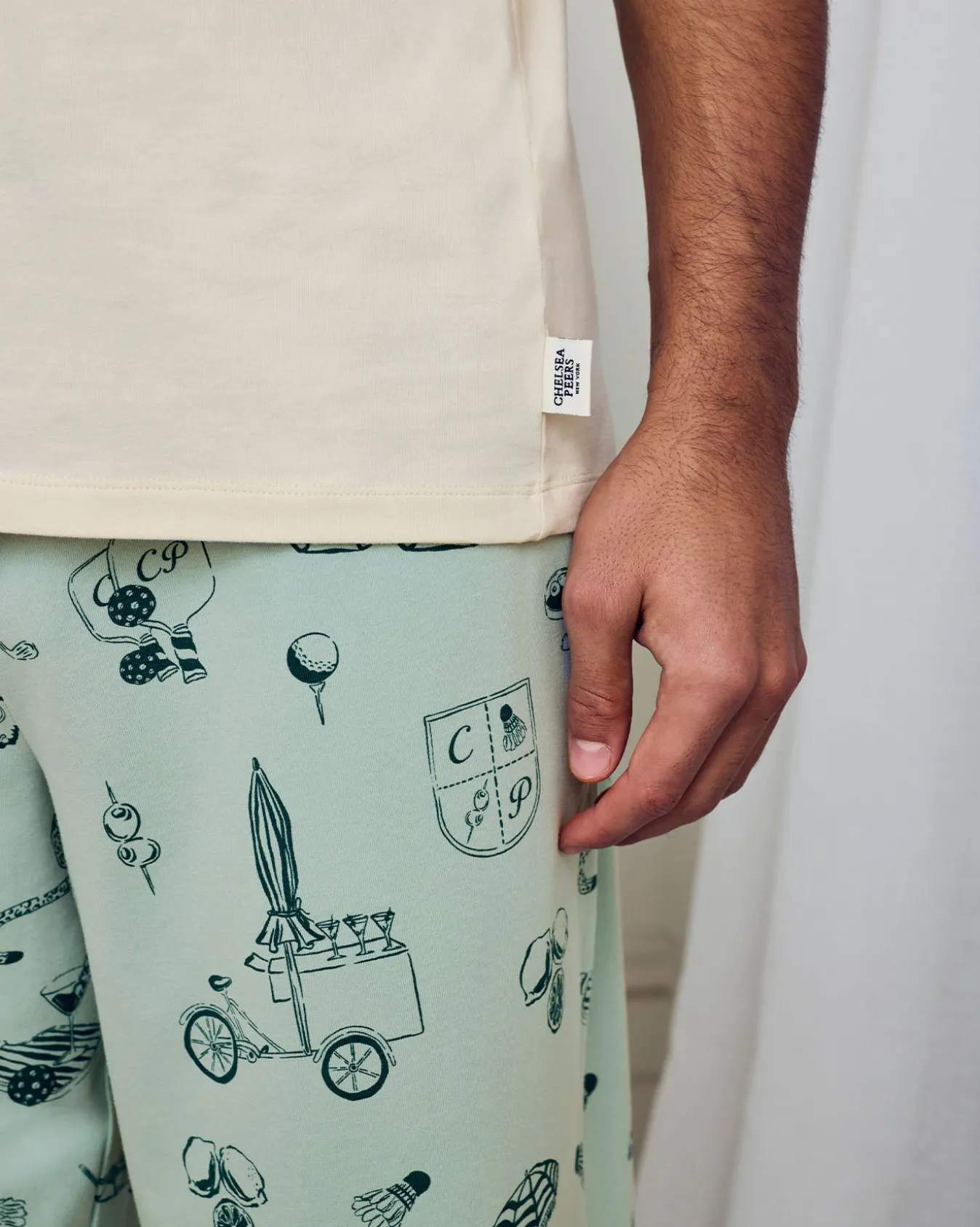 Organic Cotton Weekend Club Print Long Pyjama Set