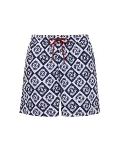 Palm Patch Print Swim Shorts