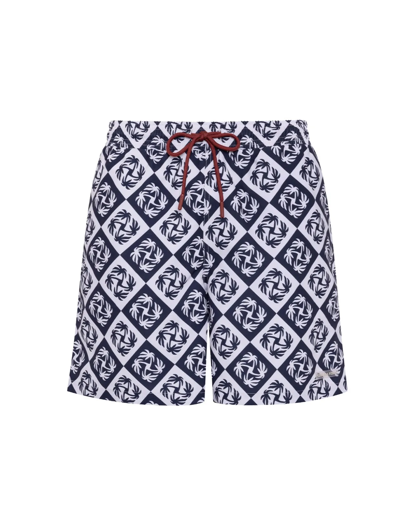 Palm Patch Print Swim Shorts