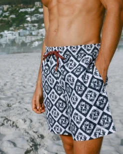 Palm Patch Print Swim Shorts