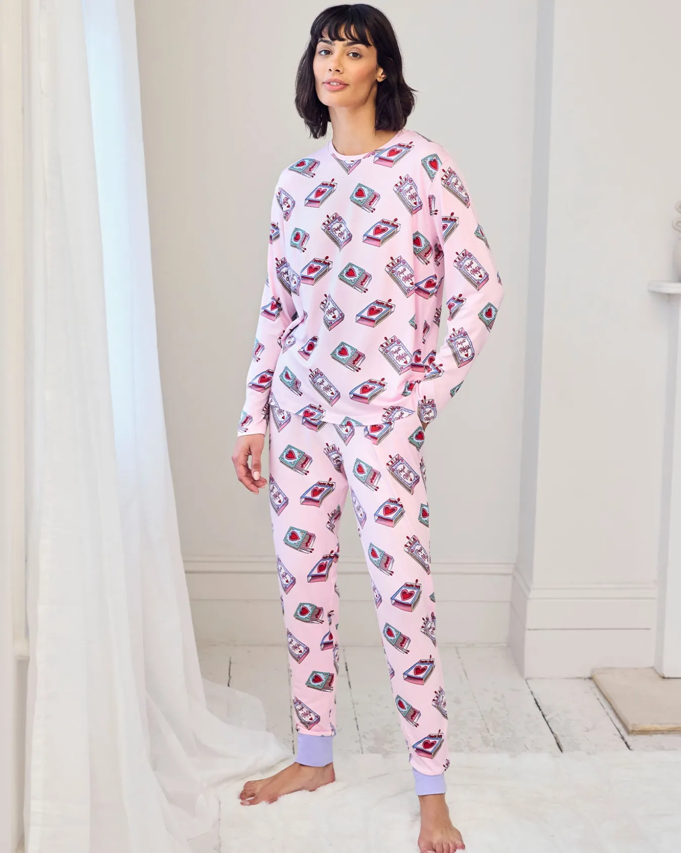 Perfect Match Print Long Pyjama Set
