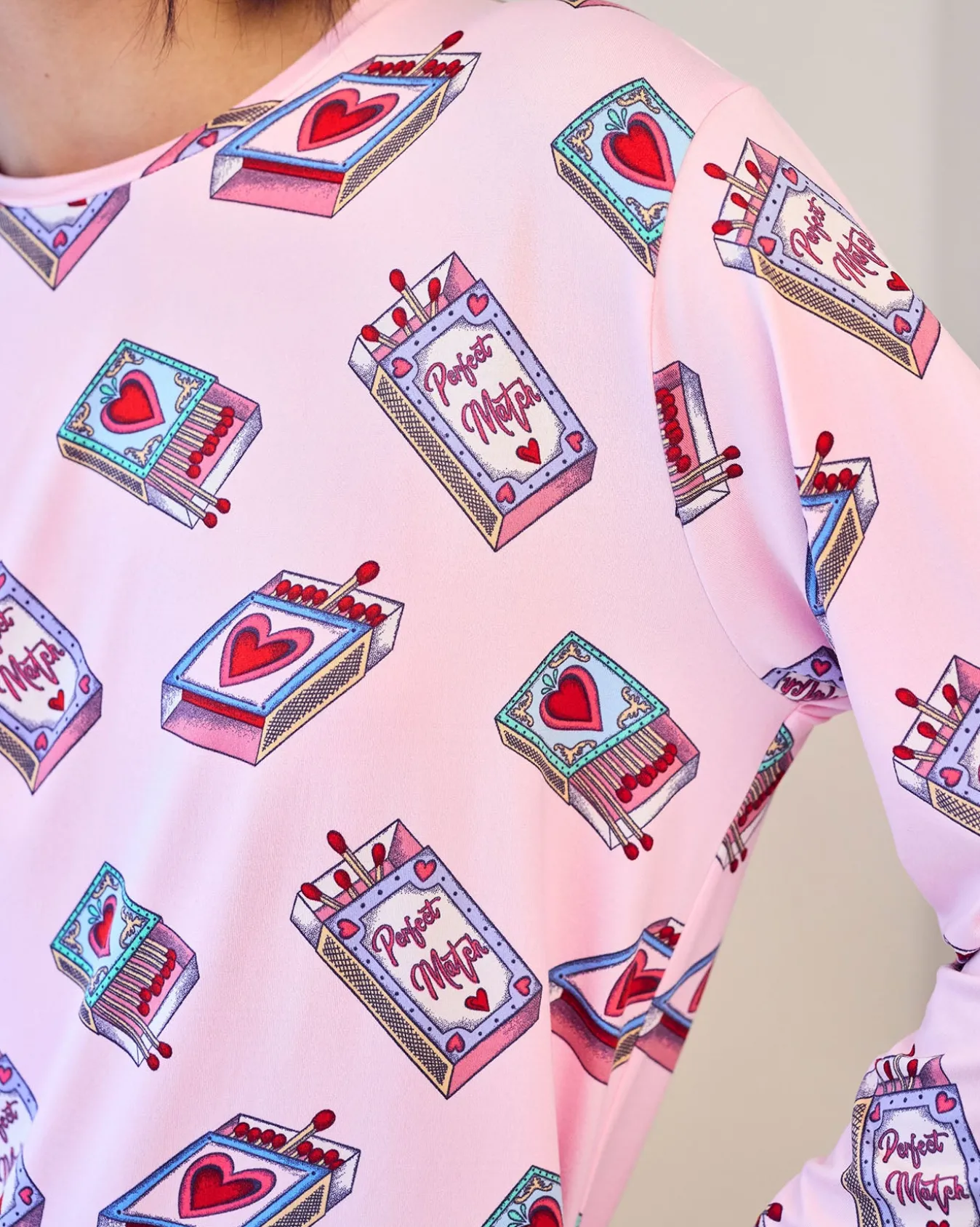 Perfect Match Print Long Pyjama Set