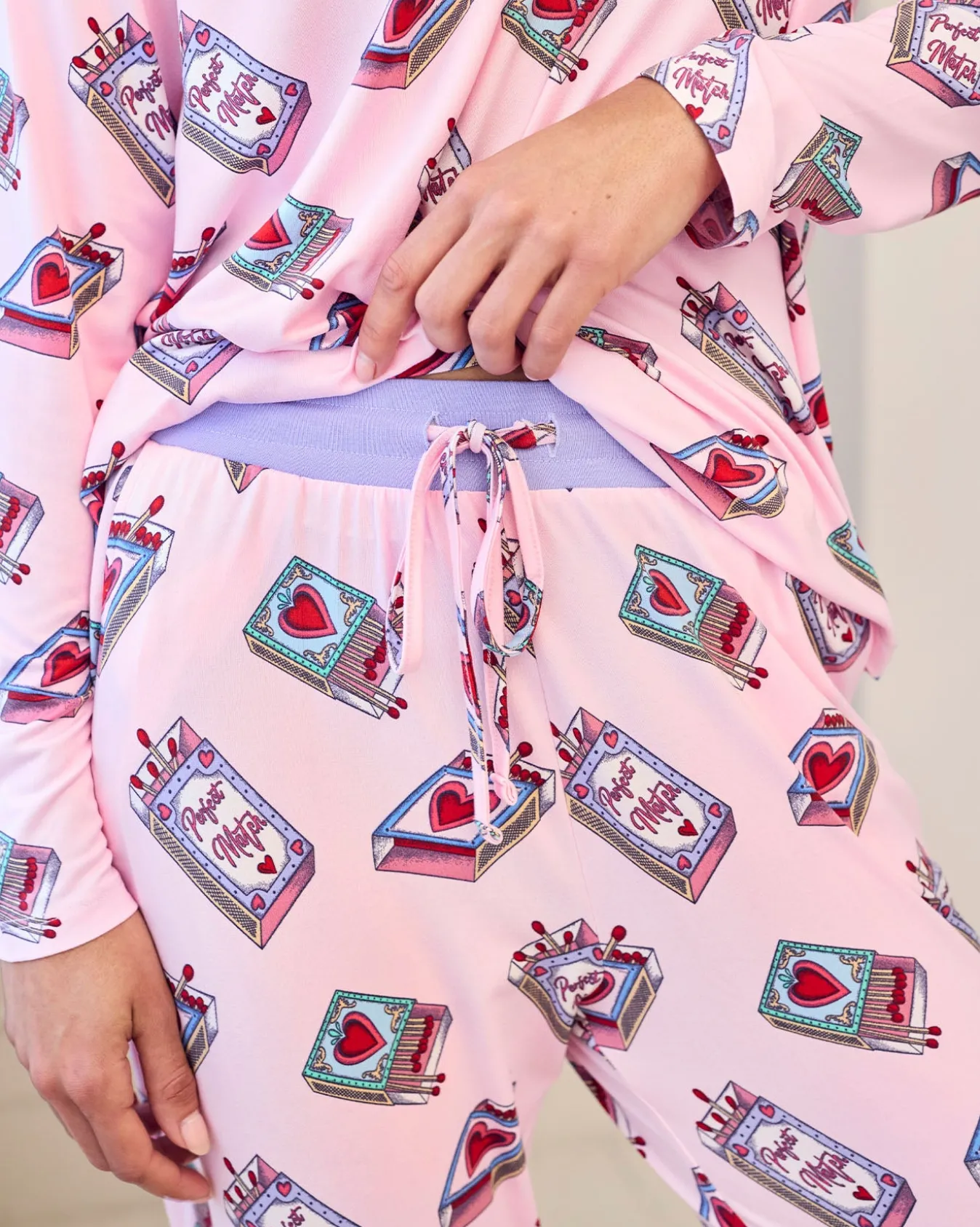 Perfect Match Print Long Pyjama Set