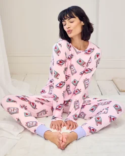 Perfect Match Print Long Pyjama Set