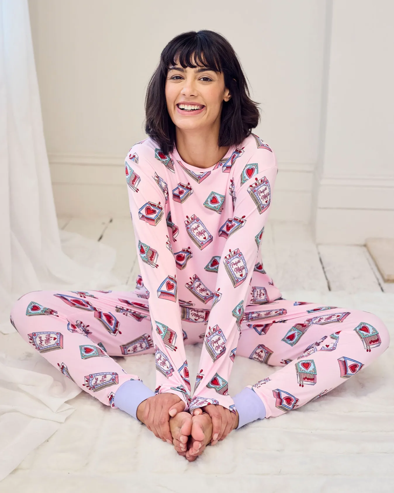 Perfect Match Print Long Pyjama Set