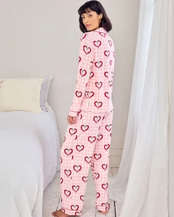 Petite Chilli Heart Print Long Pyjama Set