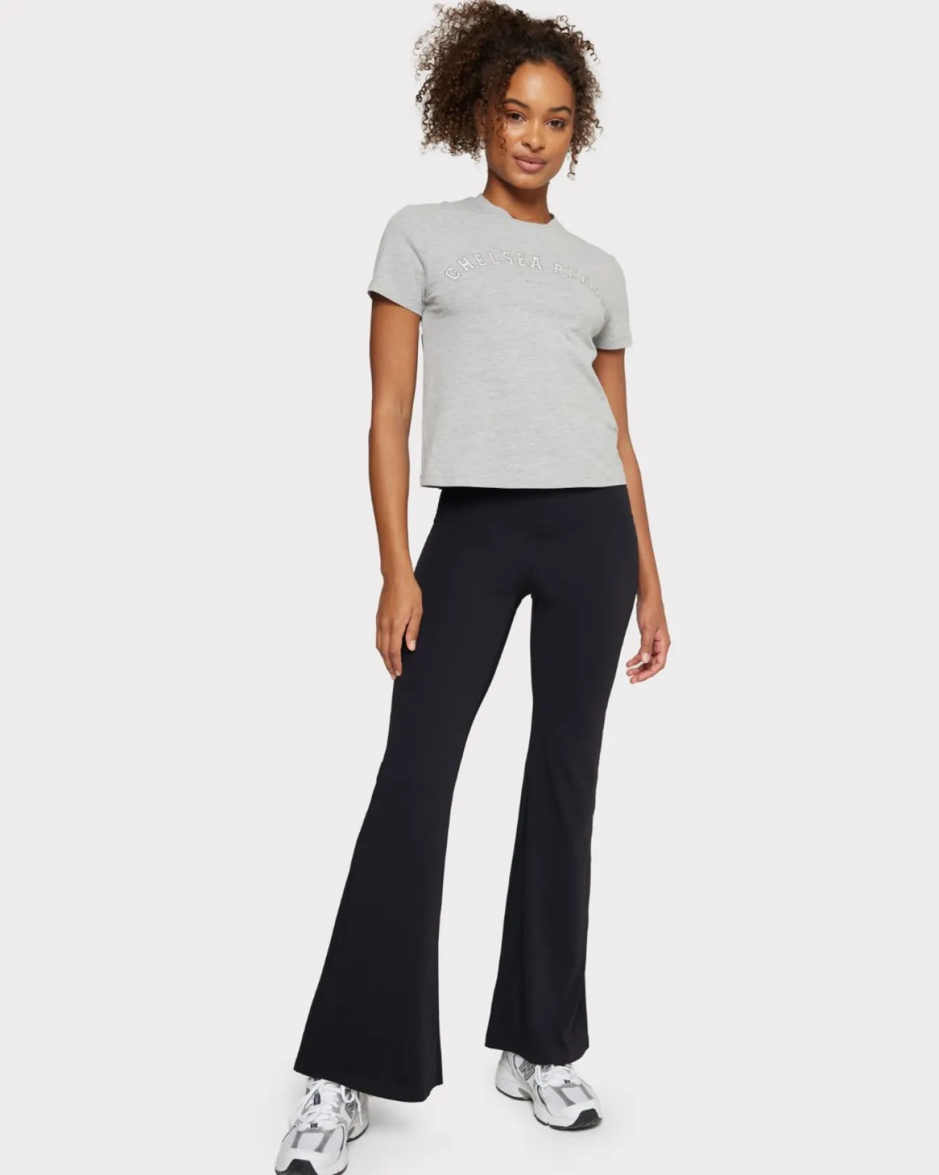 Petite Soft + Stretch High-Rise Flared Leggings - Black