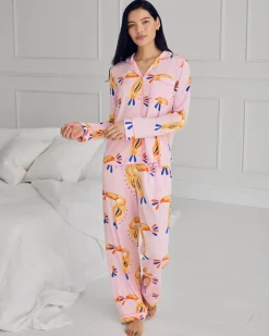Petite TENCEL™ Modal Toucan Print Long Pyjama Set