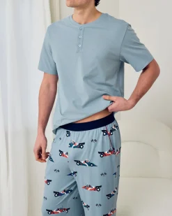 Racing Frogs Print Long Pyjama Set