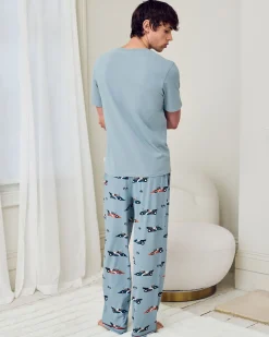 Racing Frogs Print Long Pyjama Set