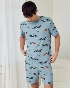 Racing Frogs Print Short Pyjama Set